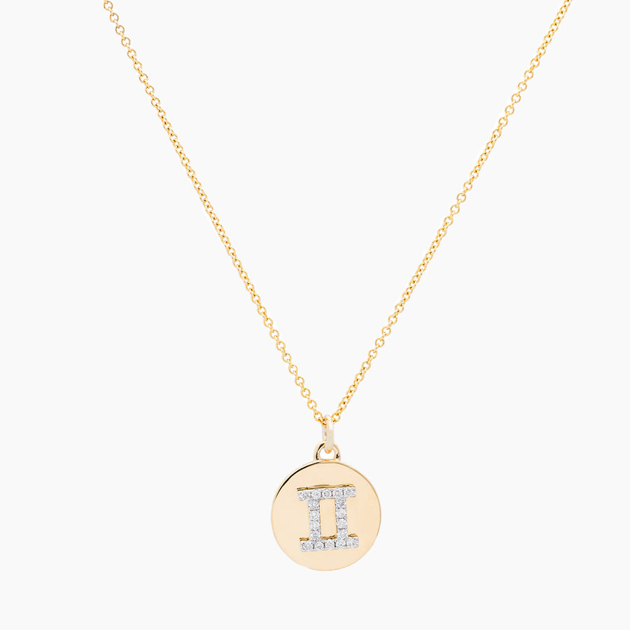 Gemini Gold and Diamonds Pendant