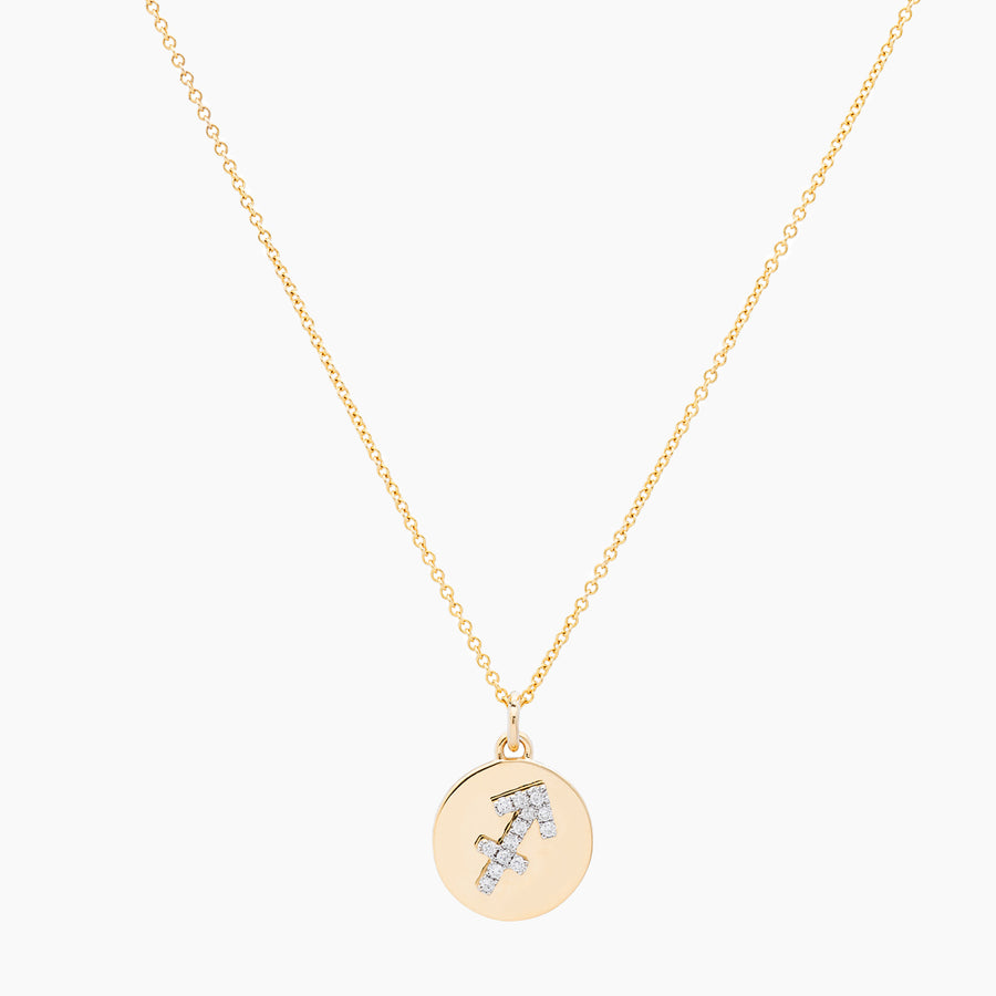 Sagittarius Gold and Diamonds Pendant