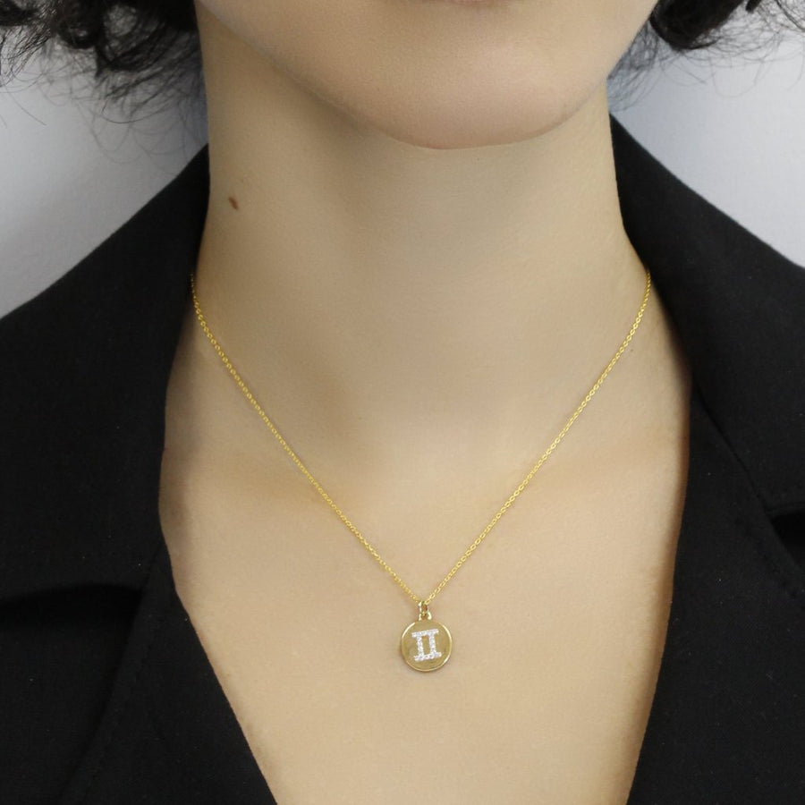 Gemini Gold and Diamonds Pendant