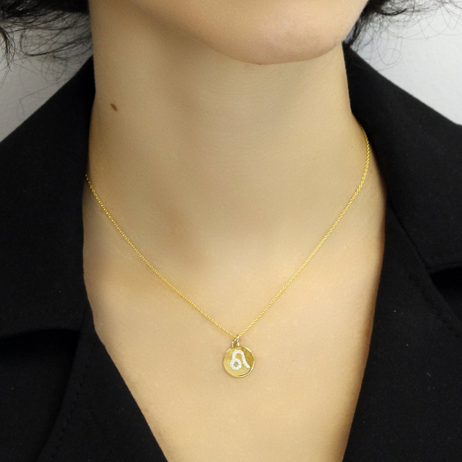 Leo Gold and Diamonds Pendant